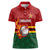 Zimbabwe Cricket Custom Women Polo Shirt The Chevrons Cricket Ball Fire - Wonder Print Shop