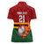 Zimbabwe Cricket Custom Women Polo Shirt The Chevrons Cricket Ball Fire - Wonder Print Shop
