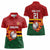 Zimbabwe Cricket Custom Women Polo Shirt The Chevrons Cricket Ball Fire - Wonder Print Shop