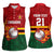 Zimbabwe Cricket Custom Women Sleeveless Polo Shirt The Chevrons Cricket Ball Fire - Wonder Print Shop