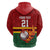 Zimbabwe Cricket Custom Zip Hoodie The Chevrons Cricket Ball Fire - Wonder Print Shop