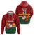 Zimbabwe Cricket Custom Zip Hoodie The Chevrons Cricket Ball Fire - Wonder Print Shop