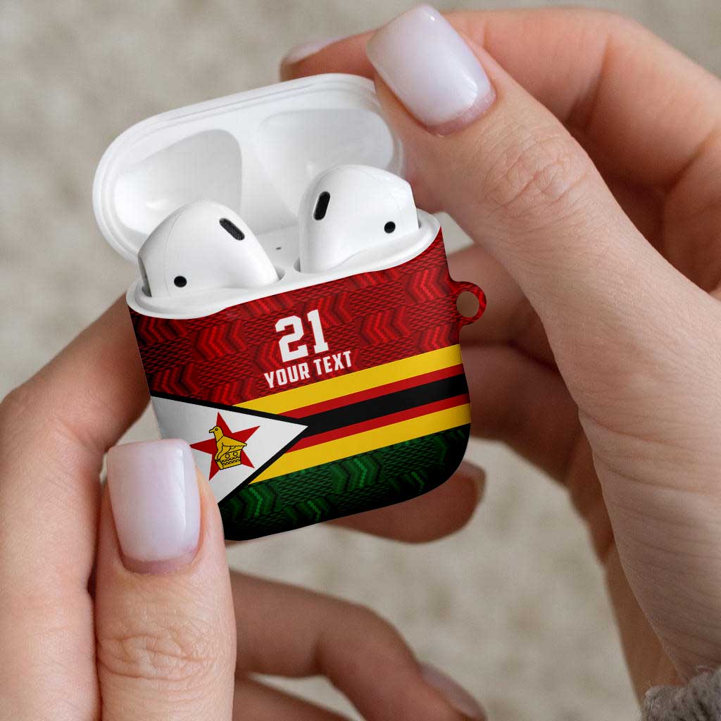 Zimbabwe Cricket Custom AirPods Case Zimbabwean Pattern Flag Motif - Wonder Print Shop