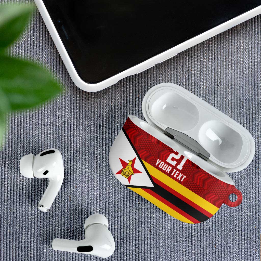 Zimbabwe Cricket Custom AirPods Case Zimbabwean Pattern Flag Motif - Wonder Print Shop