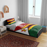 Zimbabwe Cricket Custom Bedding Set Zimbabwean Pattern Flag Motif - Wonder Print Shop
