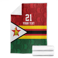 Zimbabwe Cricket Custom Blanket Zimbabwean Pattern Flag Motif - Wonder Print Shop