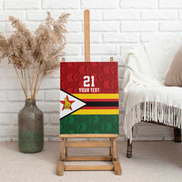 Zimbabwe Cricket Custom Canvas Wall Art Zimbabwean Pattern Flag Motif - Wonder Print Shop