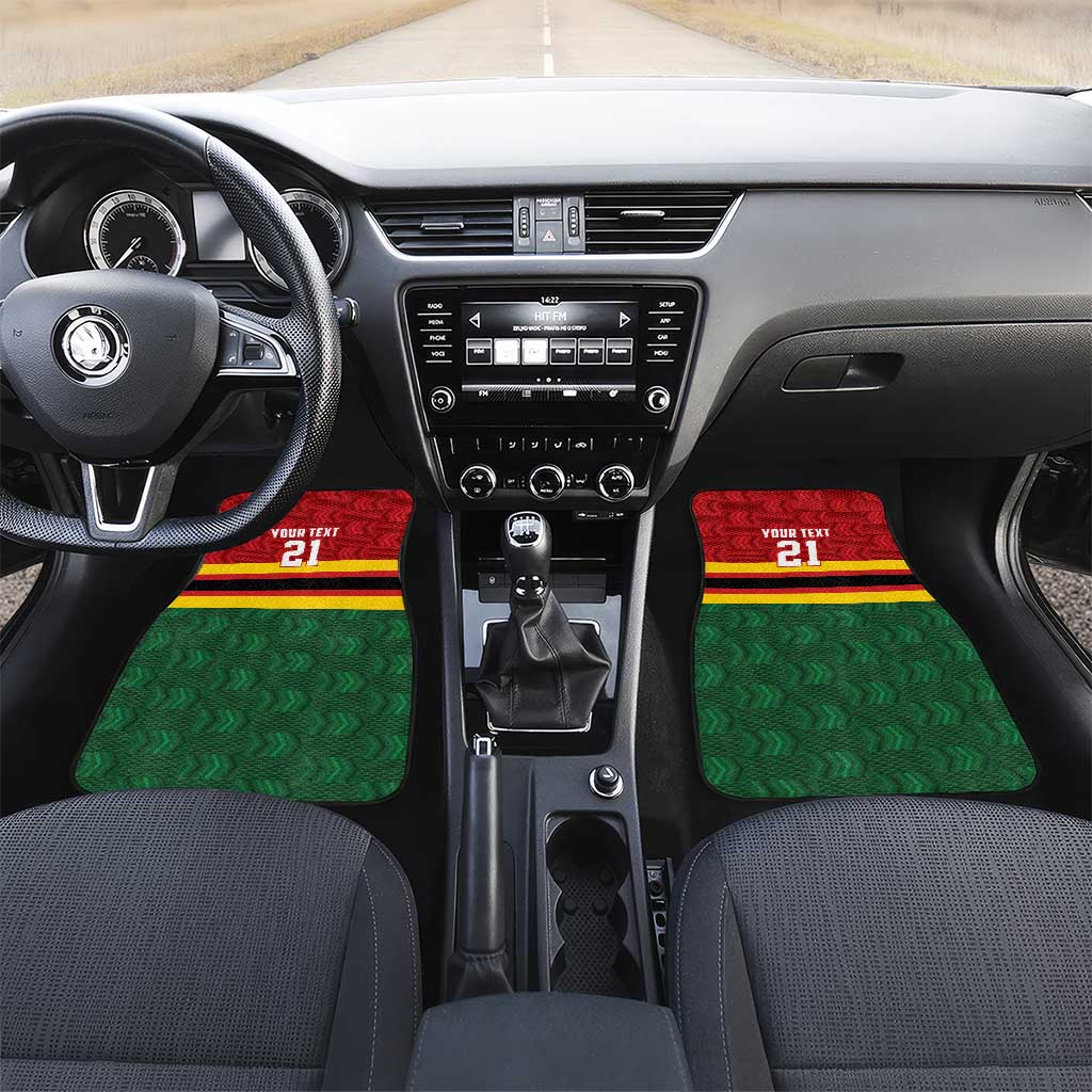 Zimbabwe Cricket Custom Car Mats Zimbabwean Pattern Flag Motif - Wonder Print Shop