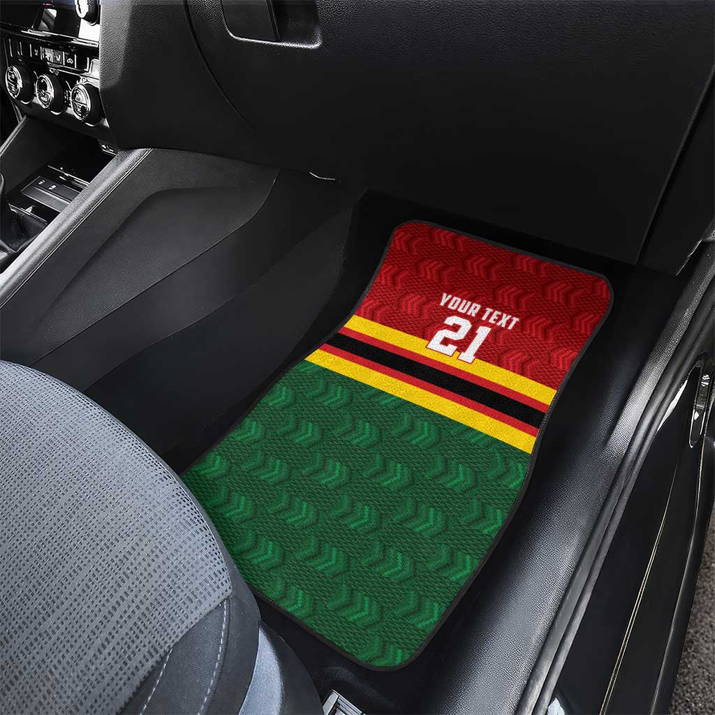 Zimbabwe Cricket Custom Car Mats Zimbabwean Pattern Flag Motif - Wonder Print Shop
