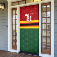 Zimbabwe Cricket Custom Door Cover Zimbabwean Pattern Flag Motif - Wonder Print Shop