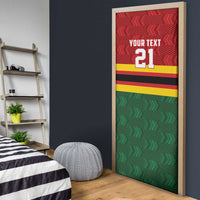 Zimbabwe Cricket Custom Door Cover Zimbabwean Pattern Flag Motif - Wonder Print Shop