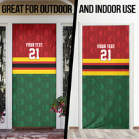 Zimbabwe Cricket Custom Door Cover Zimbabwean Pattern Flag Motif - Wonder Print Shop