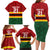 Zimbabwe Cricket Custom Family Matching Long Sleeve Bodycon Dress and Hawaiian Shirt Zimbabwean Pattern Flag Motif - Wonder Print Shop
