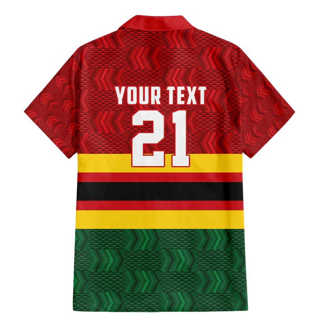 Zimbabwe Cricket Custom Family Matching Mermaid Dress and Hawaiian Shirt Zimbabwean Pattern Flag Motif - Wonder Print Shop