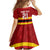 Zimbabwe Cricket Custom Family Matching Off Shoulder Short Dress and Hawaiian Shirt Zimbabwean Pattern Flag Motif - Wonder Print Shop