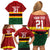 Zimbabwe Cricket Custom Family Matching Off Shoulder Short Dress and Hawaiian Shirt Zimbabwean Pattern Flag Motif - Wonder Print Shop