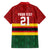Zimbabwe Cricket Custom Family Matching Short Sleeve Bodycon Dress and Hawaiian Shirt Zimbabwean Pattern Flag Motif - Wonder Print Shop