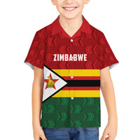 Zimbabwe Cricket Custom Family Matching Tank Maxi Dress and Hawaiian Shirt Zimbabwean Pattern Flag Motif - Wonder Print Shop
