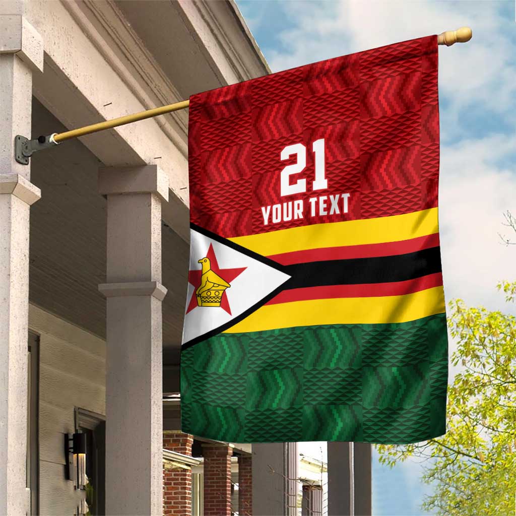 Zimbabwe Cricket Custom Garden Flag Zimbabwean Pattern Flag Motif - Wonder Print Shop