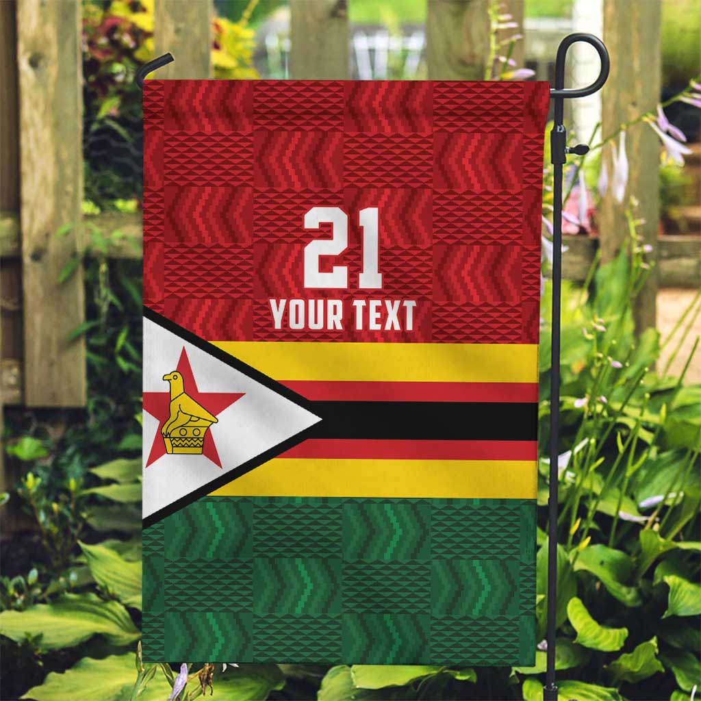 Zimbabwe Cricket Custom Garden Flag Zimbabwean Pattern Flag Motif - Wonder Print Shop