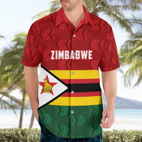 Zimbabwe Cricket Custom Hawaiian Shirt Zimbabwean Pattern Flag Motif - Wonder Print Shop