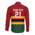 Zimbabwe Cricket Custom Long Sleeve Button Shirt Zimbabwean Pattern Flag Motif - Wonder Print Shop
