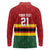 Zimbabwe Cricket Custom Long Sleeve Polo Shirt Zimbabwean Pattern Flag Motif - Wonder Print Shop