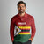 Zimbabwe Cricket Custom Long Sleeve Polo Shirt Zimbabwean Pattern Flag Motif - Wonder Print Shop