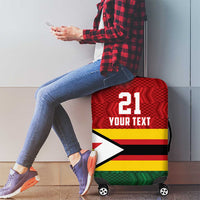 Zimbabwe Cricket Custom Luggage Cover Zimbabwean Pattern Flag Motif - Wonder Print Shop