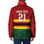 Zimbabwe Cricket Custom Padded Jacket Zimbabwean Pattern Flag Motif - Wonder Print Shop