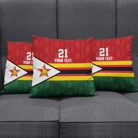 Zimbabwe Cricket Custom Pillow Cover Zimbabwean Pattern Flag Motif - Wonder Print Shop