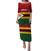 Zimbabwe Cricket Custom Puletasi Zimbabwean Pattern Flag Motif - Wonder Print Shop