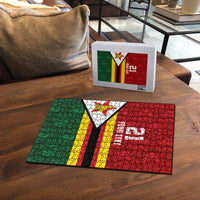 Zimbabwe Cricket Custom Puzzle Zimbabwean Pattern Flag Motif - Wonder Print Shop