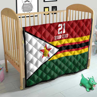 Zimbabwe Cricket Custom Quilt Zimbabwean Pattern Flag Motif - Wonder Print Shop