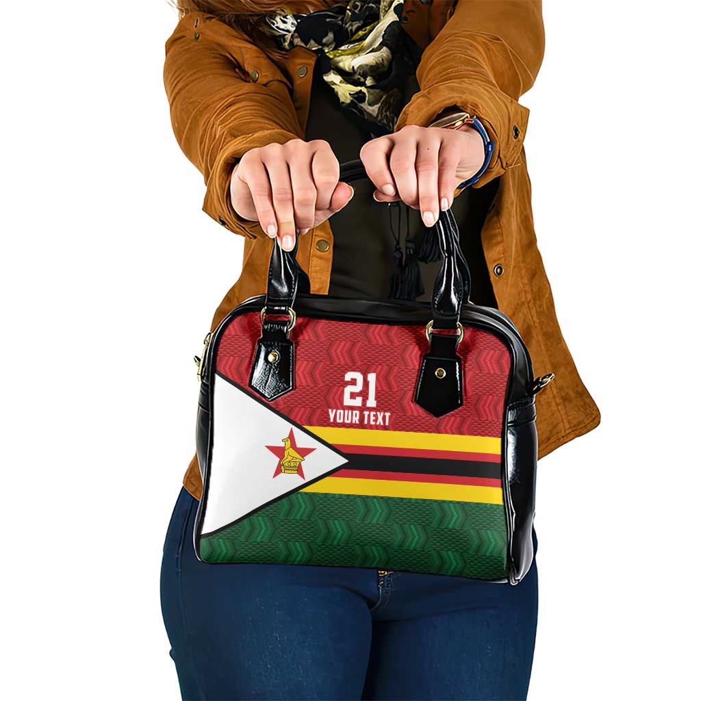 Zimbabwe Cricket Custom Shoulder Handbag Zimbabwean Pattern Flag Motif - Wonder Print Shop
