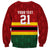 Zimbabwe Cricket Custom Sweatshirt Zimbabwean Pattern Flag Motif - Wonder Print Shop