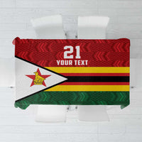 Zimbabwe Cricket Custom Tablecloth Zimbabwean Pattern Flag Motif - Wonder Print Shop