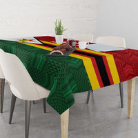 Zimbabwe Cricket Custom Tablecloth Zimbabwean Pattern Flag Motif - Wonder Print Shop