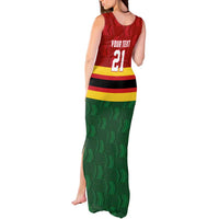 Zimbabwe Cricket Custom Tank Maxi Dress Zimbabwean Pattern Flag Motif - Wonder Print Shop