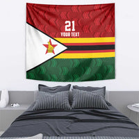Zimbabwe Cricket Custom Tapestry Zimbabwean Pattern Flag Motif - Wonder Print Shop