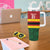 Zimbabwe Cricket Custom Tumbler With Handle Zimbabwean Pattern Flag Motif - Wonder Print Shop