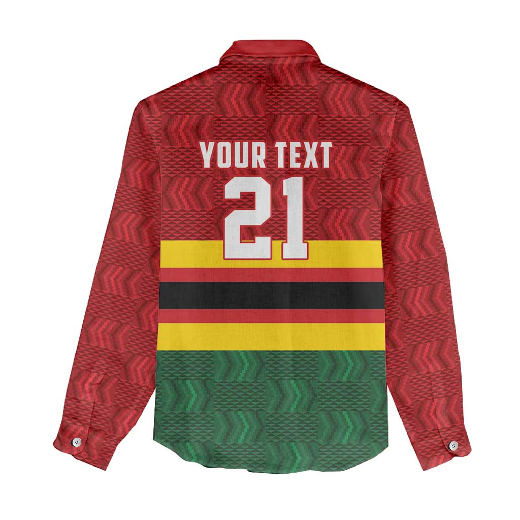 Zimbabwe Cricket Custom Women Casual Shirt Zimbabwean Pattern Flag Motif - Wonder Print Shop