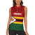 Zimbabwe Cricket Custom Women Sleeveless Polo Shirt Zimbabwean Pattern Flag Motif - Wonder Print Shop