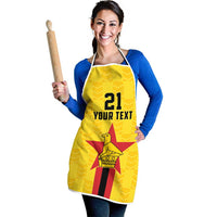 Zimbabwe Football Custom Apron The Warriors with Zimbabwe Bird - Wonder Print Shop
