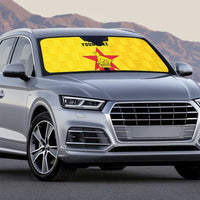 Zimbabwe Football Custom Auto Sun Shade The Warriors with Zimbabwe Bird - Wonder Print Shop