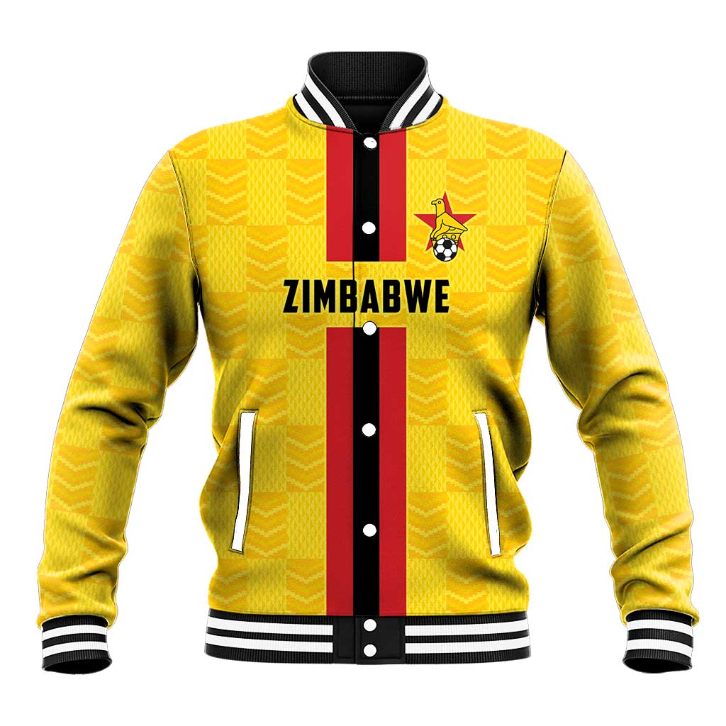 Zimbabwe Football Custom Baseball Jacket The Warriors with Zimbabwe Bird - Wonder Print Shop