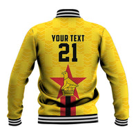 Zimbabwe Football Custom Baseball Jacket The Warriors with Zimbabwe Bird - Wonder Print Shop