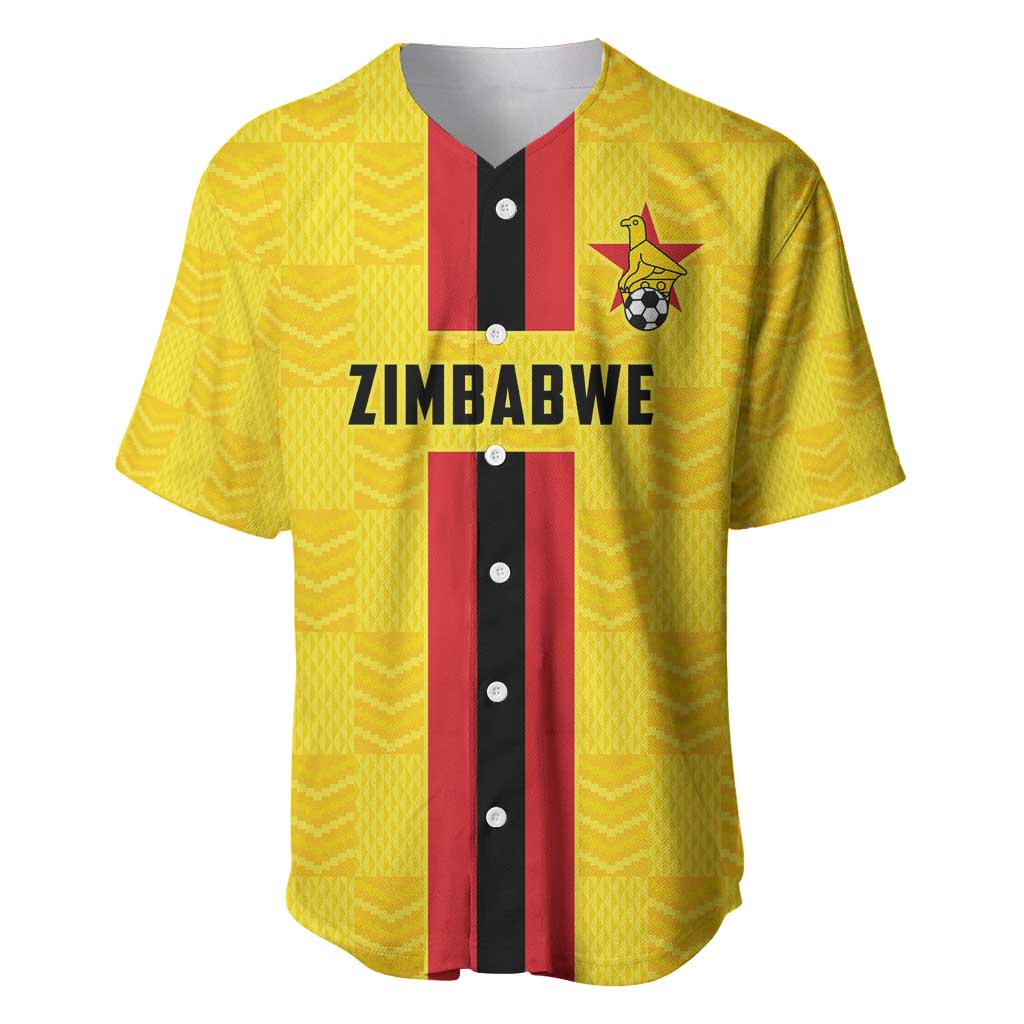 Zimbabwe Football Custom Baseball Jersey The Warriors with Zimbabwe Bird - Wonder Print Shop