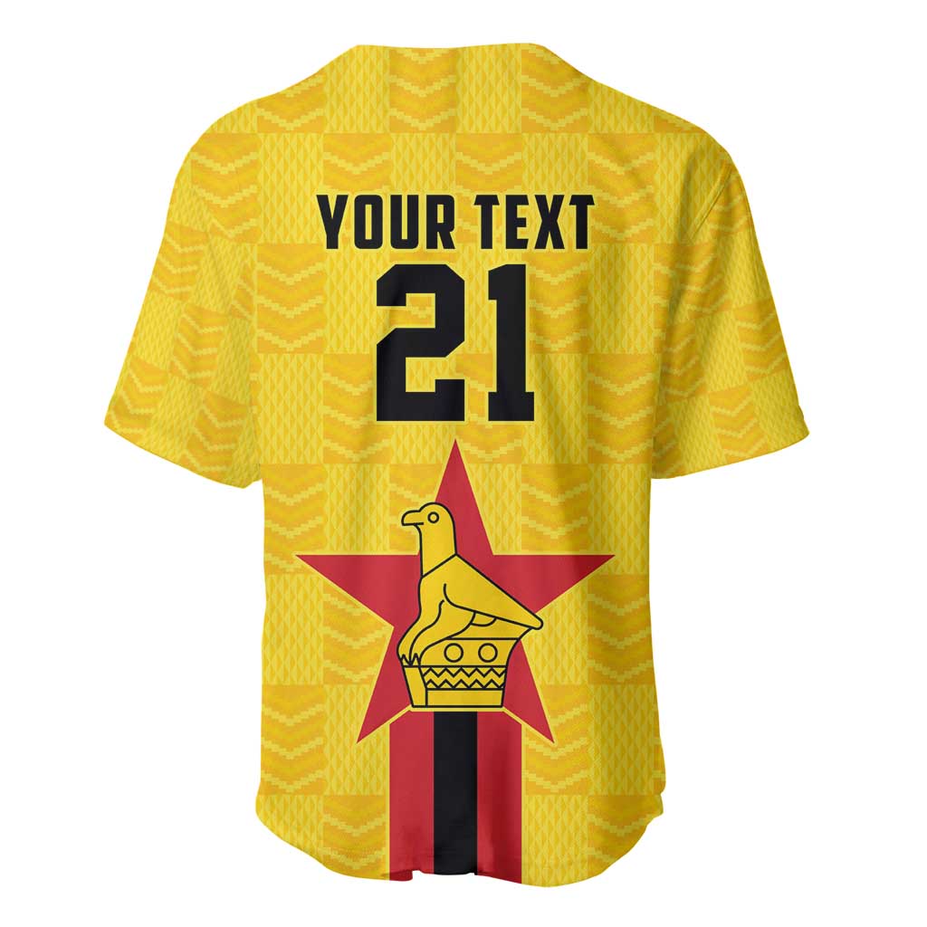 Zimbabwe Football Custom Baseball Jersey The Warriors with Zimbabwe Bird - Wonder Print Shop
