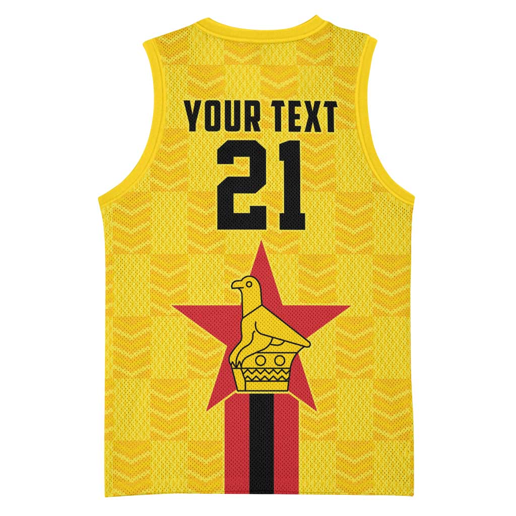 Zimbabwe Football Custom Basketball Jersey The Warriors with Zimbabwe Bird - Wonder Print Shop
